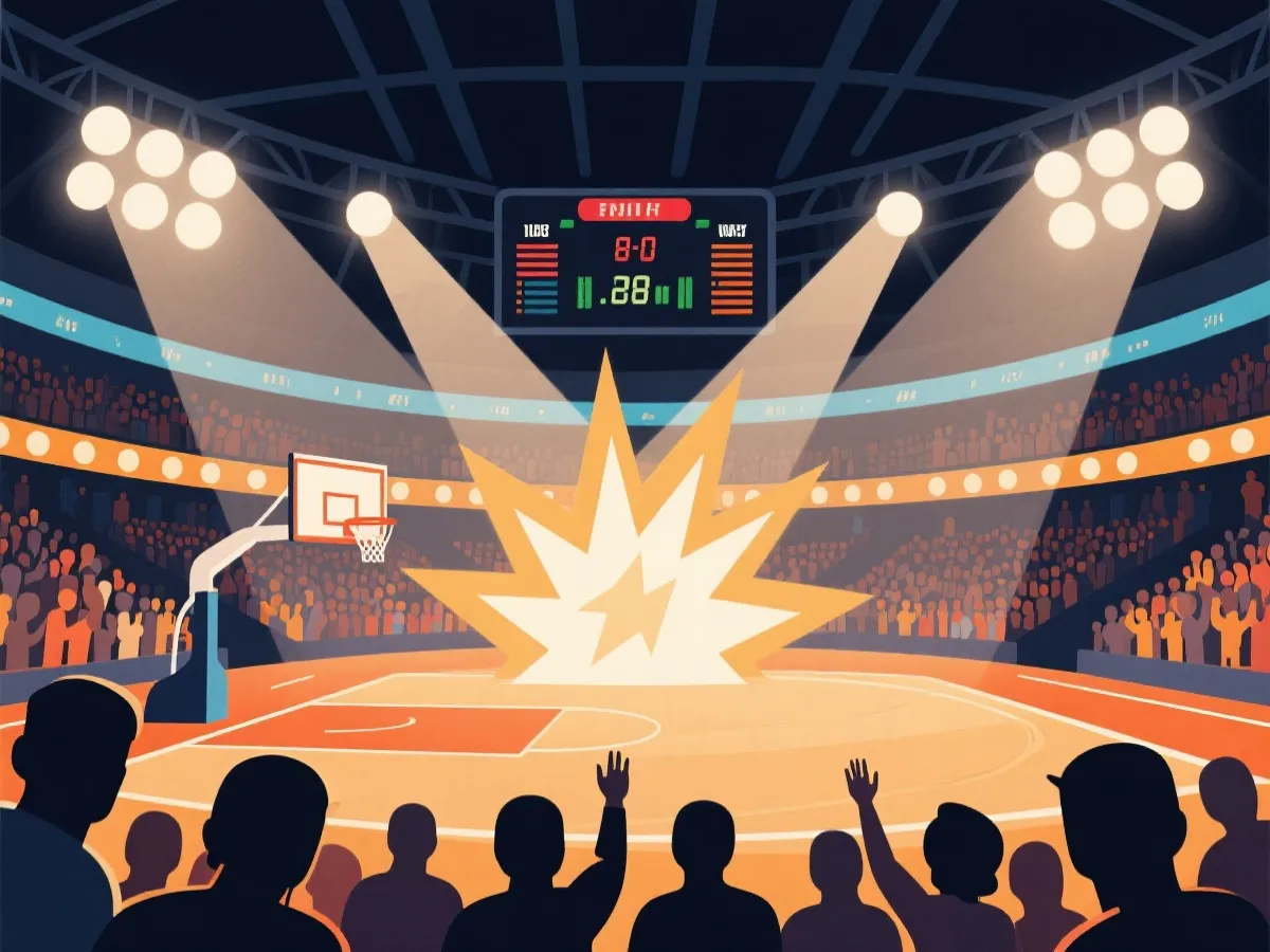 NBA赛事直播氛围示意图